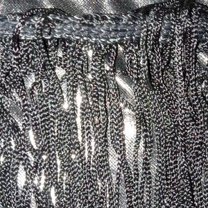 SOLD!2 1/2 yrds 14cm of Chainette Fringe 3 colors black,royal blue,and turquoise